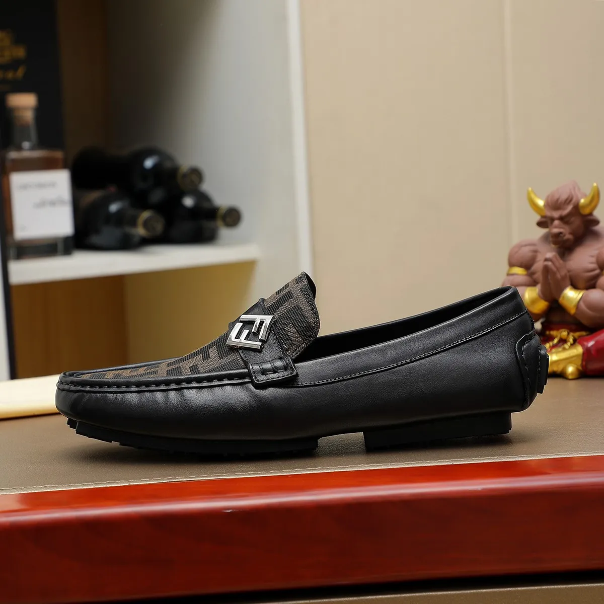 Men's shoes💰380💰💰[FENDI-FENDI] Classic new men's casual slip-on shoes🇨🇳Counter quality, original 1:1 high-quality workmanship💯The upper is made of imported first-layer cow Leather, 🐷leather lining, fashionable lazy beanie design 🌴casual Loaf style, with original raw rubber wear-resistant outsole 🌾definitely high-end and classy, only for drivers 🍀A must-have for trendy men, @@optional! 🍓Code number 38-44 (45🉑️customized, non-refundable and non-exchangeable)
